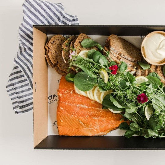 Half-side Manuka Smoked Salmon Platter