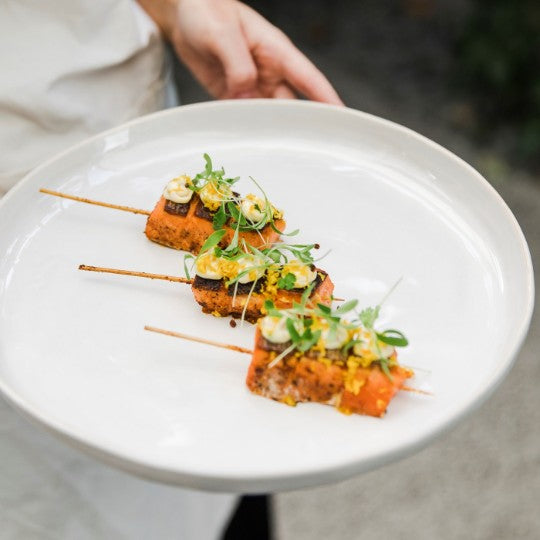 Harissa salmon kebab, chilli and lime mayo df, nga